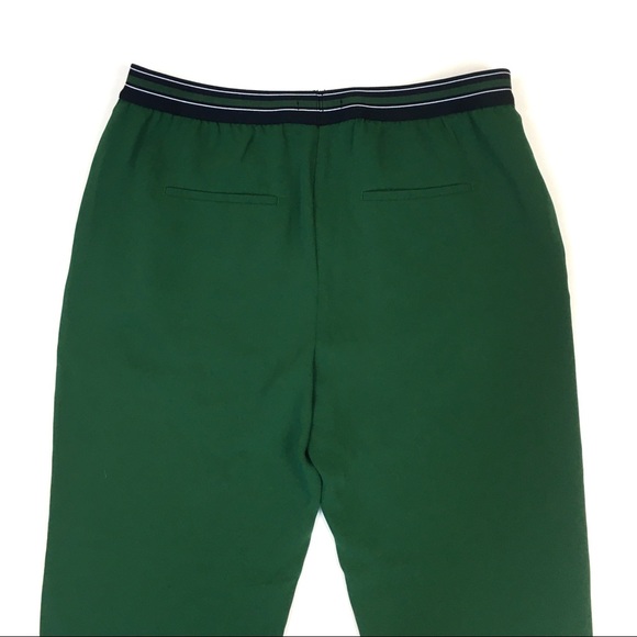 Ann Taylor drapey track pant green dolphin hem NEW - Picture 6 of 8